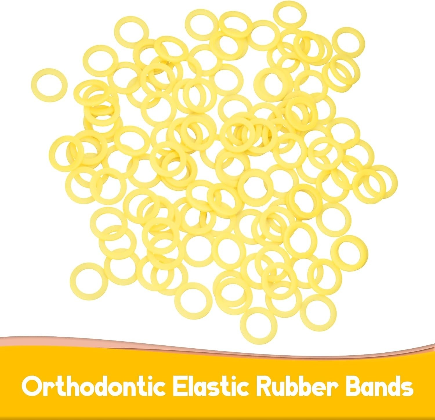 500 Pcs Orthodontic Elastic Rubber Bands, 3.5 Ounces Heavy Dental Rubber Trac…