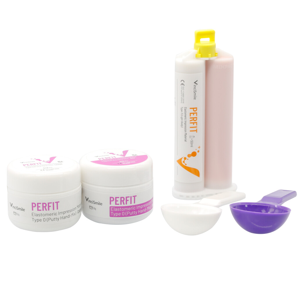 VPS PVS Dental Impression Silicone Material Putty + Light Body Fast/Normal Set