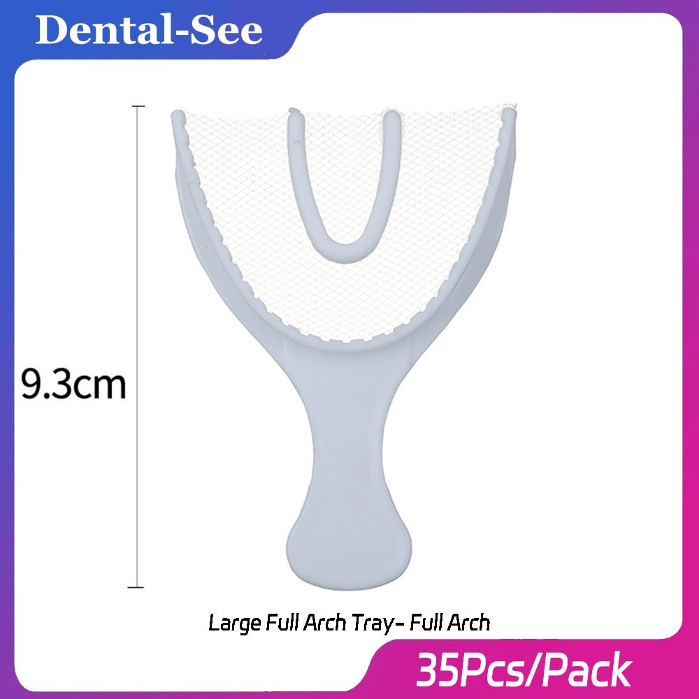 Dental Impression Bite Registration Triple Trays Disposable 35Pcs/Pack