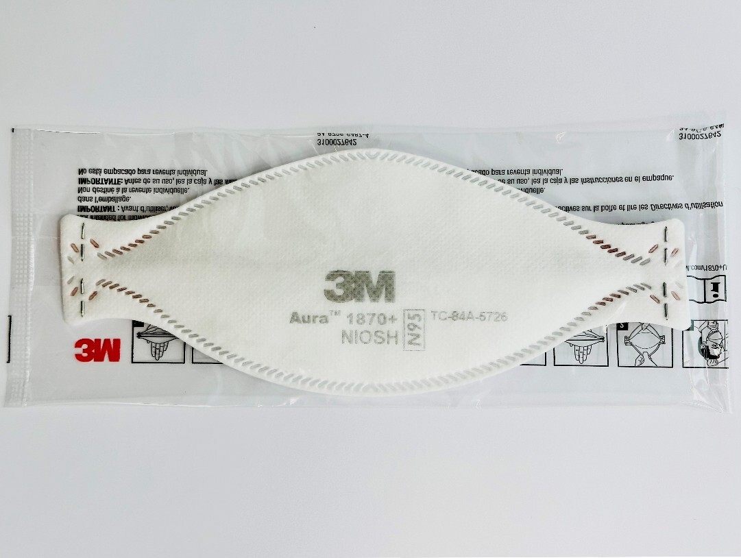 *40-Pack* 3M Aura NIOSH N95 Particulate Respirator Face Mask White 1870+