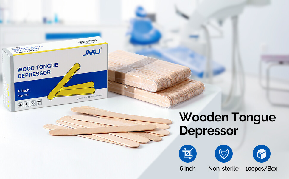 5000pcs 6 Inch Wood Tongue Depressors Non-Sterile Waxing Spatula Wax Stick Craft