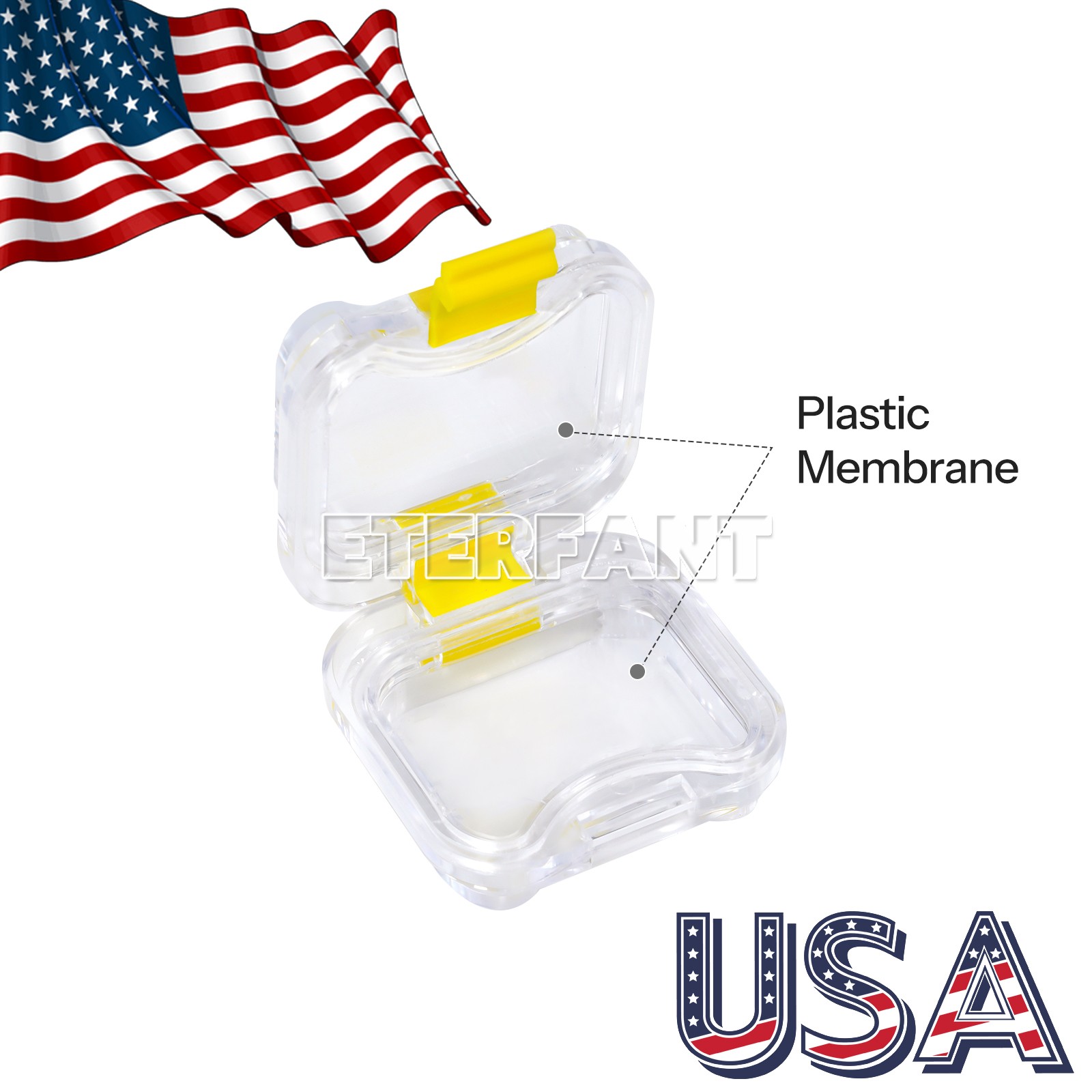 ETERFANT 500pcs Dental Bridge and Crown Pillow Box with Membrane Latch Storage