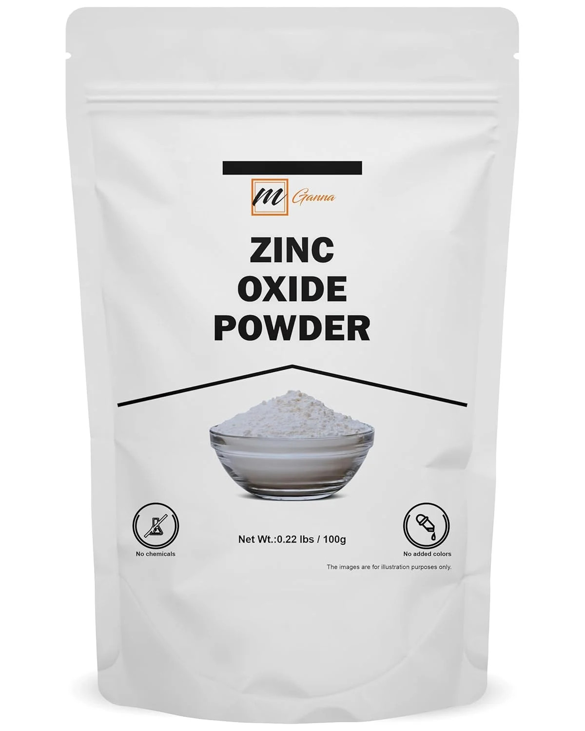100% Natural Zinc Oxide Powder | Non-Nano Uncoated Particles 0.22 LBS / 100 GMS