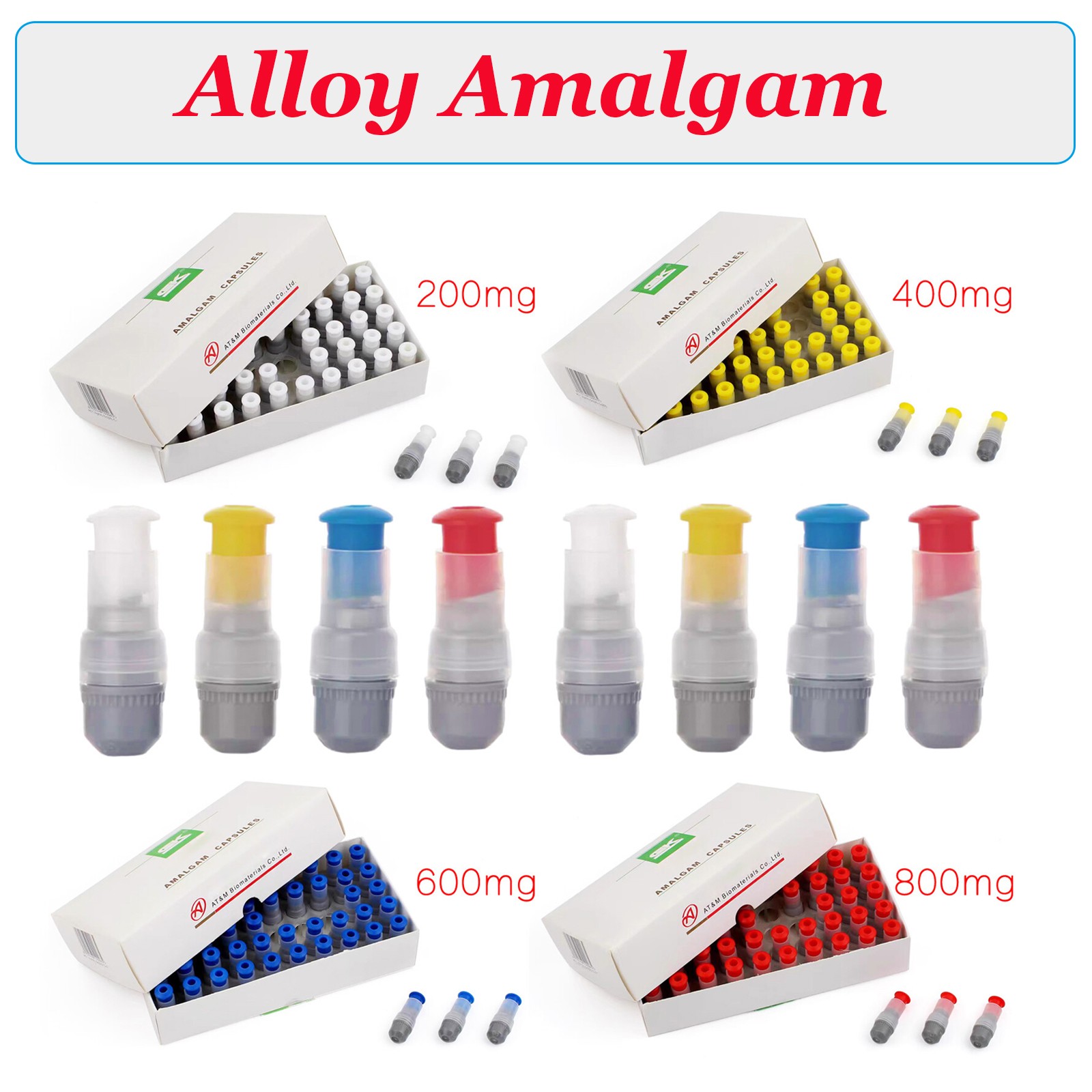 50-500 Amalgam Dental Alloy Spill Regular Set 200mg/400mg/600mg/ 800mg Zinc Free