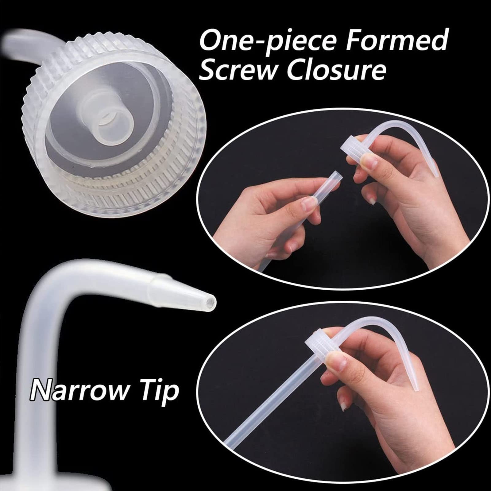 Sotica 2PCS Tattoo Bottles – 500ml Wash 16.9 Ounces, transparent