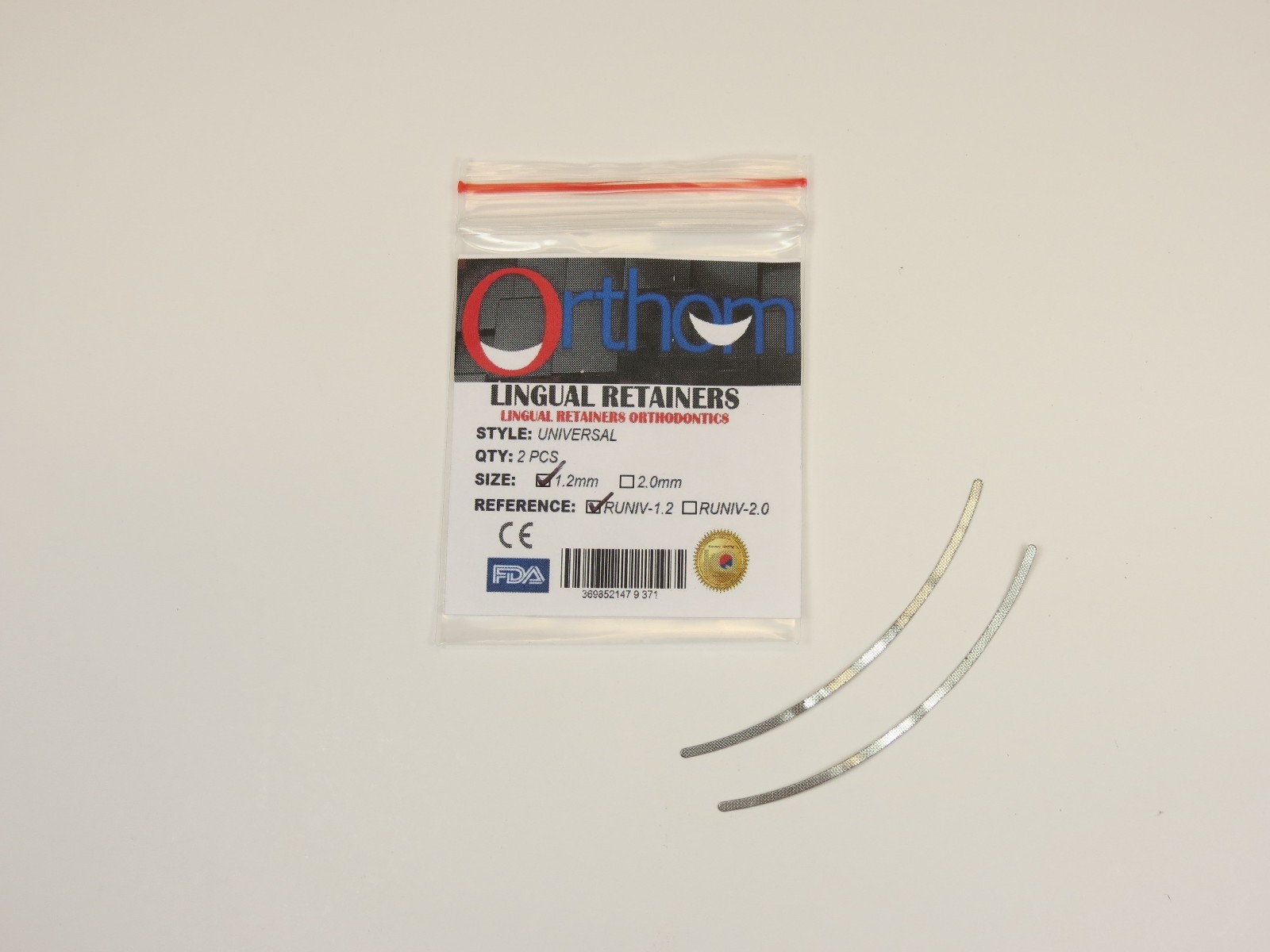 Dental Orthodontic Universal Lingual Retainer With Mesh 1.2 mm 2/Pcs ORTHOM