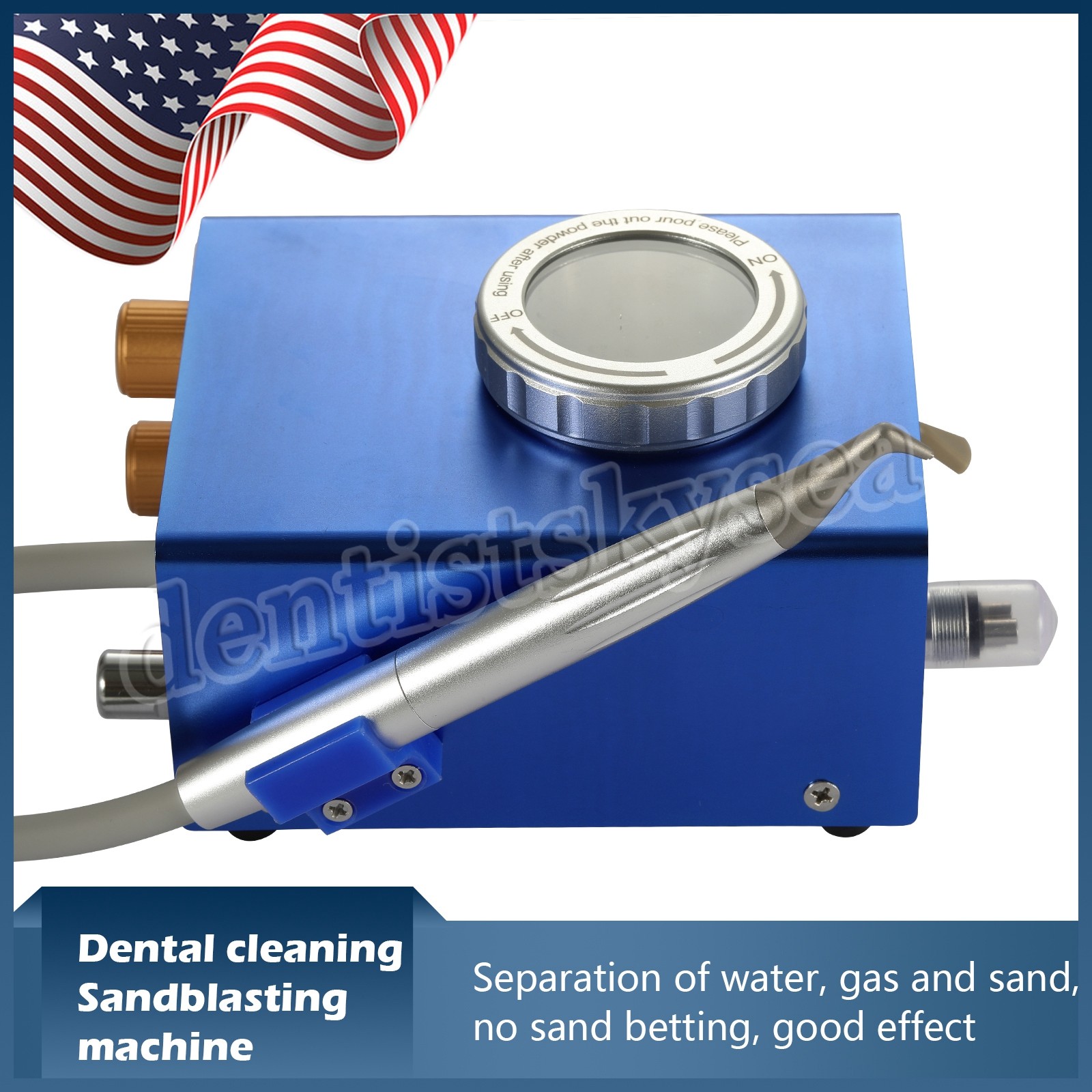 Flow Teeth Polishing Polisher Handpiece Hygiene Jet 2/4 Holes Dental Air Prophy