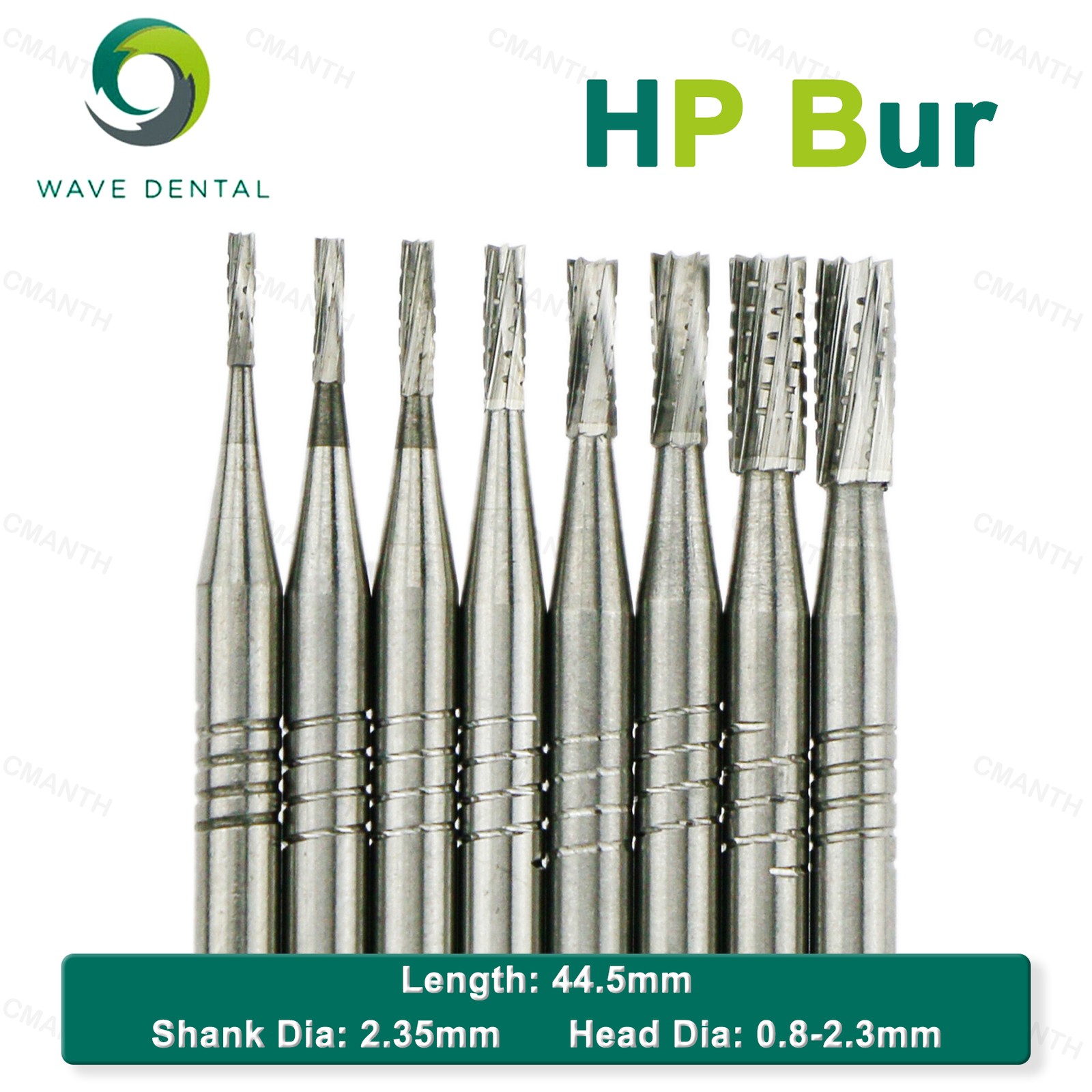 US WAVE Dentistry Drill Tungsten Carbide Burs Straight Fissure Bur For Low Speed
