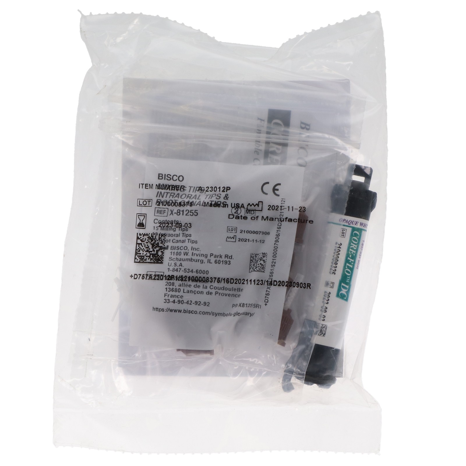 Bisco A-23012P Core-Flo DC Dual Cure Flowable Core Buildup Syringe Opaque White