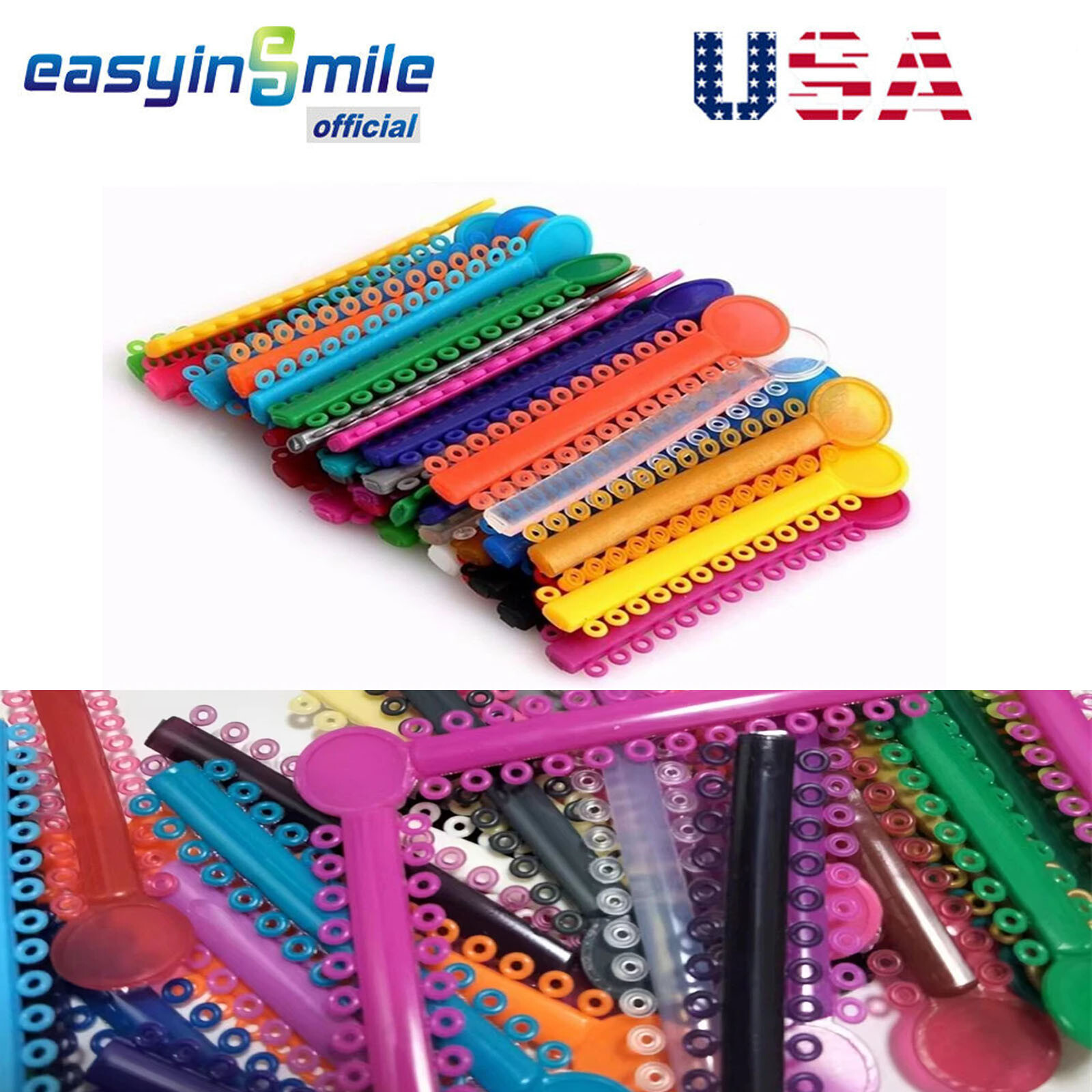 Dental Orthodontic Brackets Braces Ligature Ties Super Elastic Rubber Bands