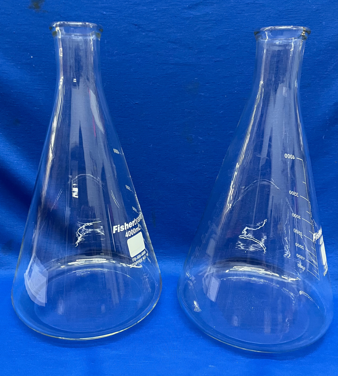 FISHERBRAND FB-500-4000 ERLENMEYER FLASK 4000mL NARROW – QTY 2