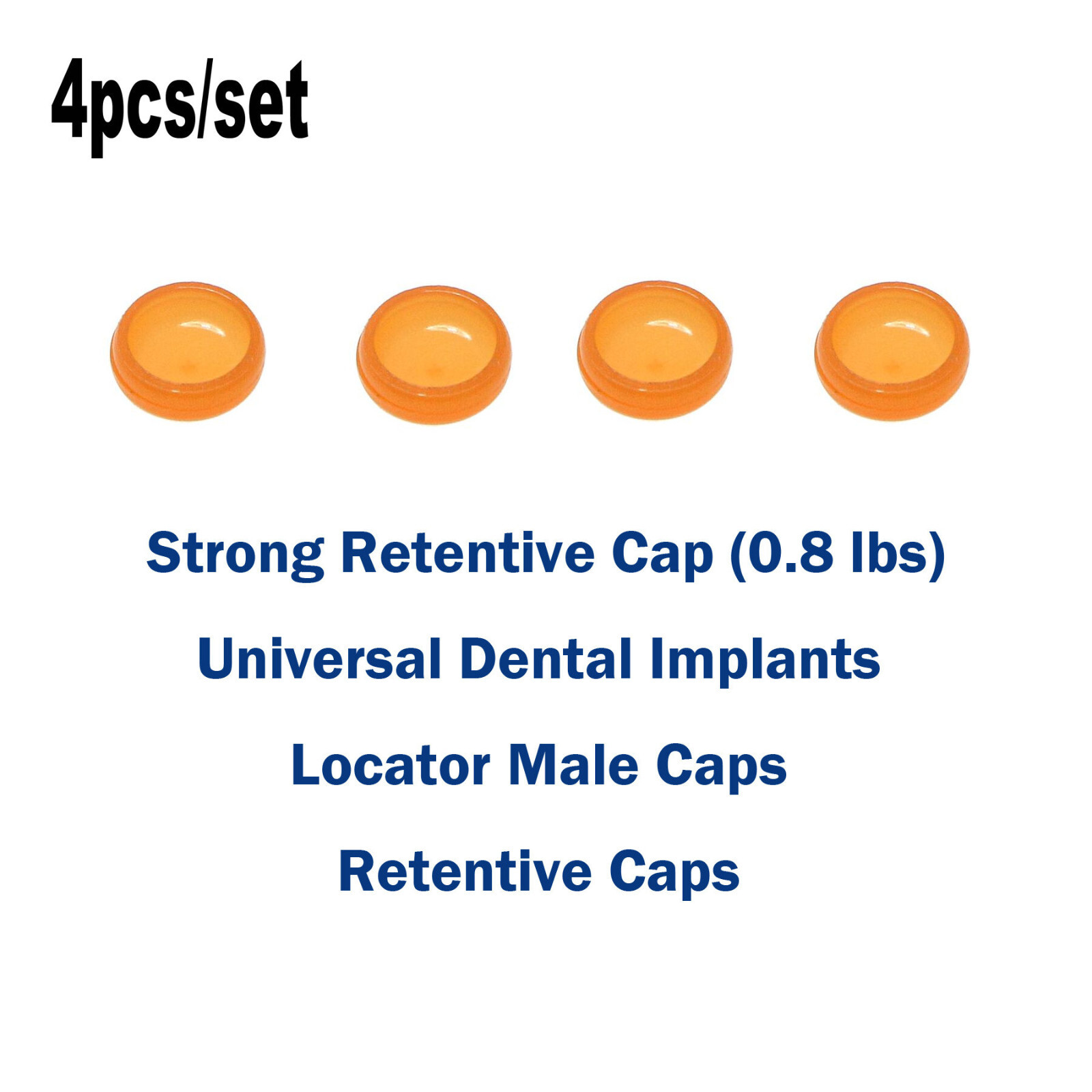 Dental Strong Retentive Overdenture Caps Metal Housing 2.4lbs Abutments Locato r