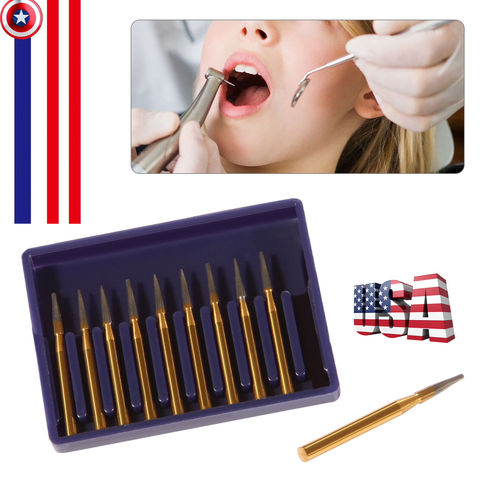 FG7901 Tungsten Carbide Burs Trimming &Finishing Drills For High Speed Handpiece