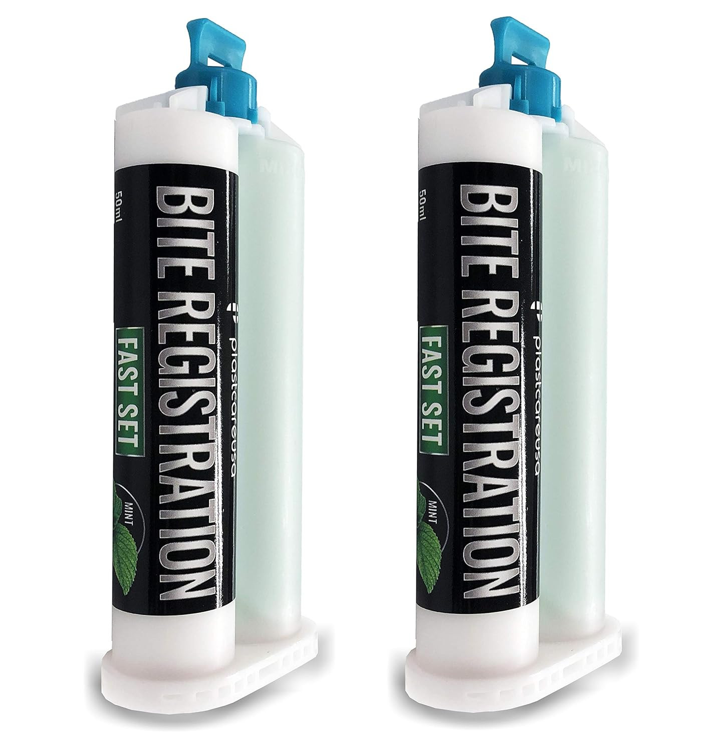 Bite Registration Material, Fast Set, Made in Germany Mint Flavor, Set of 2 50Ml