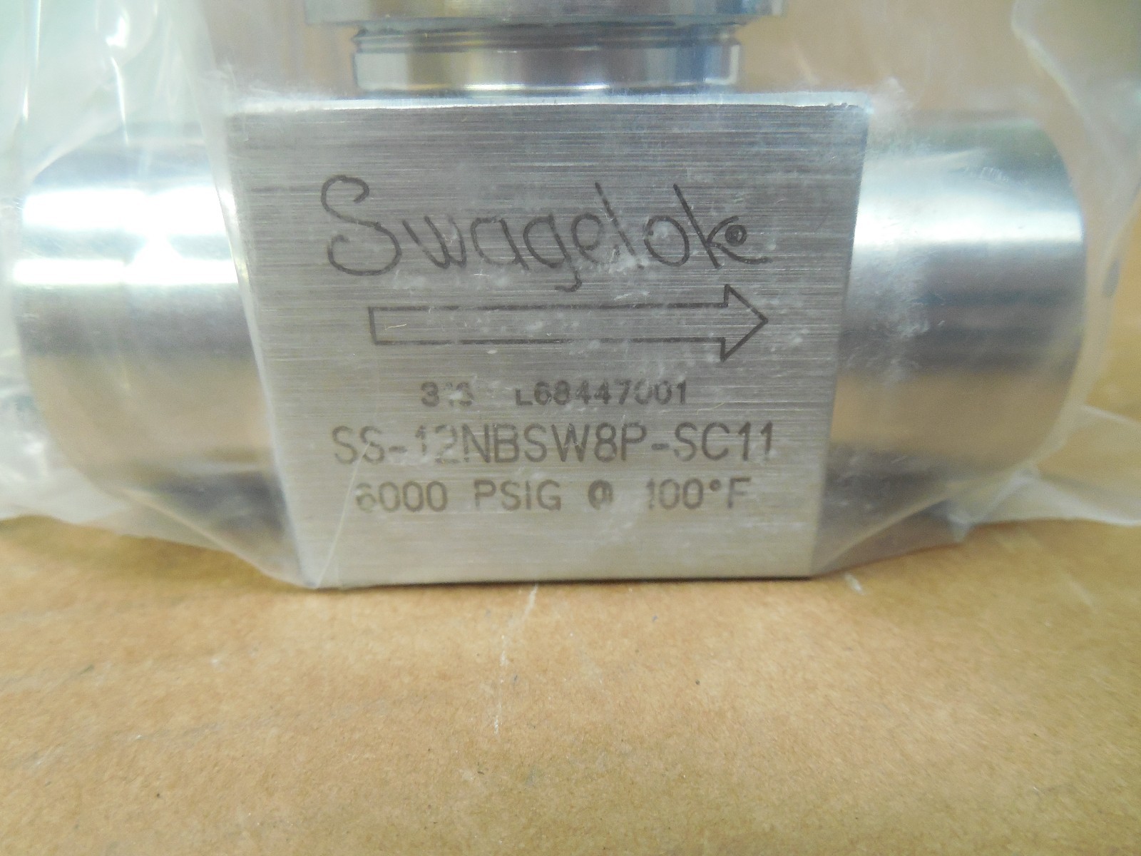 Swagelok Stainless S/S Severe-Service Union Bonnet Needle Valve SS-12NBSW8P-SC11