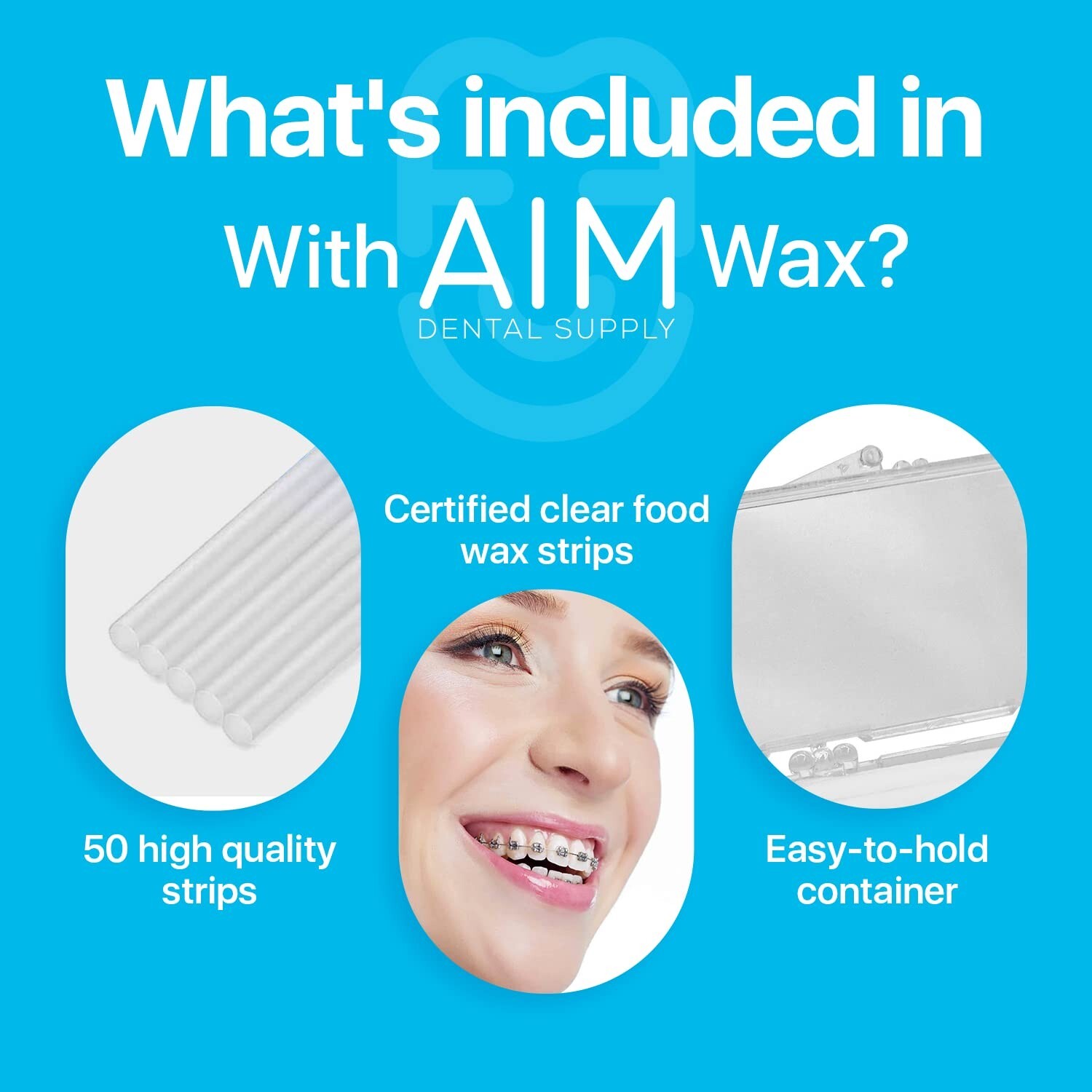 100 Braces Wax, Dental Orthodontic Wax for Braces,Unscented 50 Wax Strips, Clear