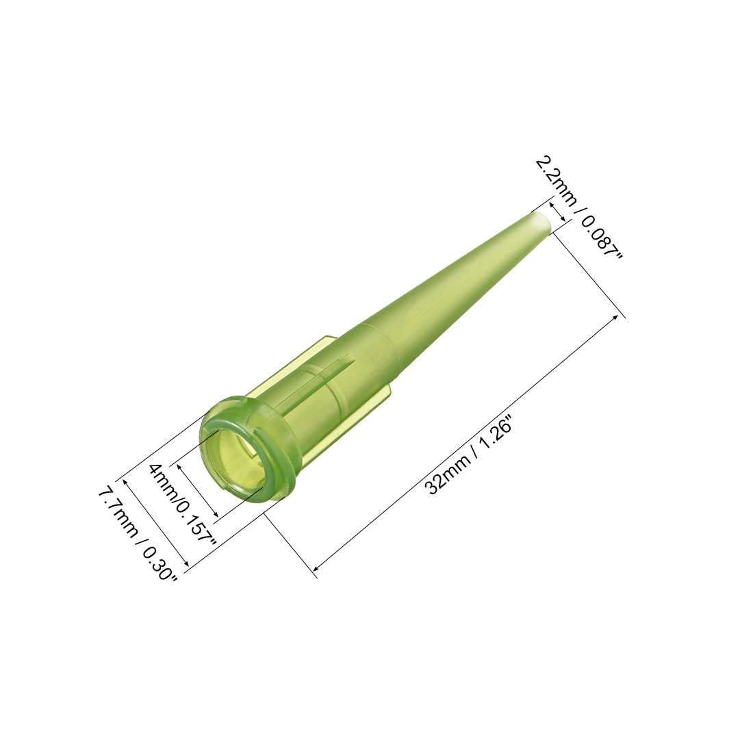 Industrial Blunt Tip Tapered Dispensing Fill Needle 14ga X 1.26″ Olive 10pcs