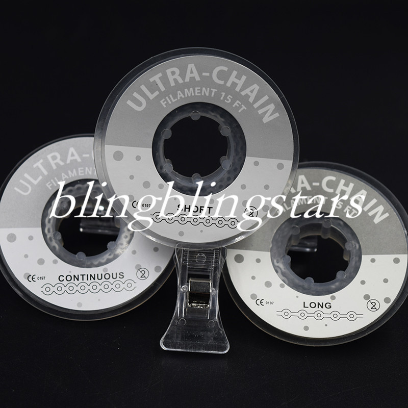 Dental Orthodontic Elastic Power Chain Rubber Band Long/Short/Continuous Grey