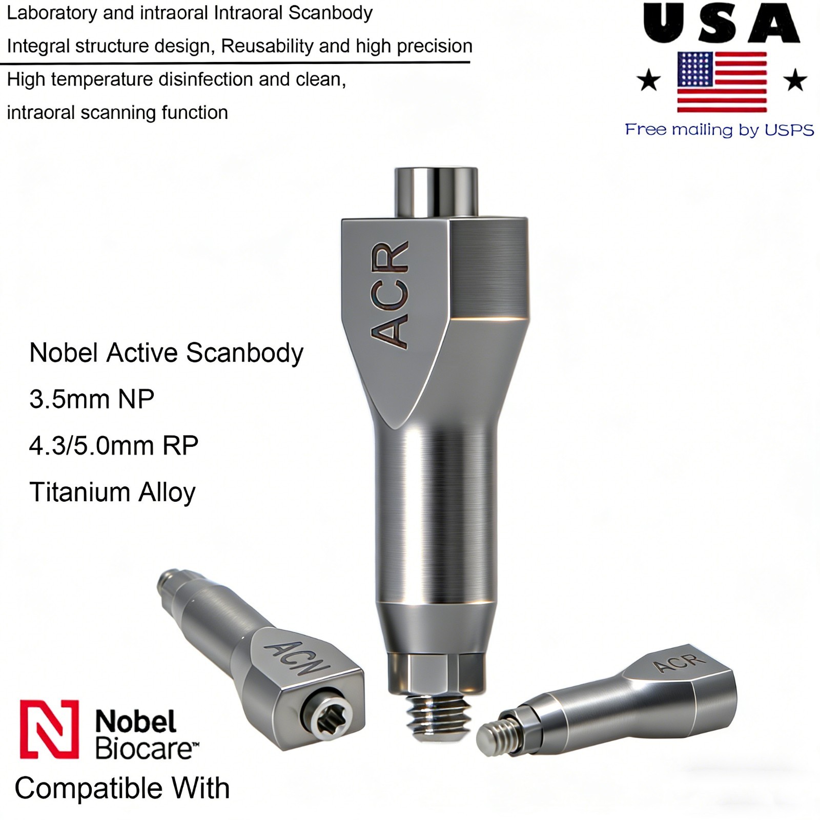 Impression Transfer Coping Nobel Active NP RP Open Closed Tray Analog Dental Lab