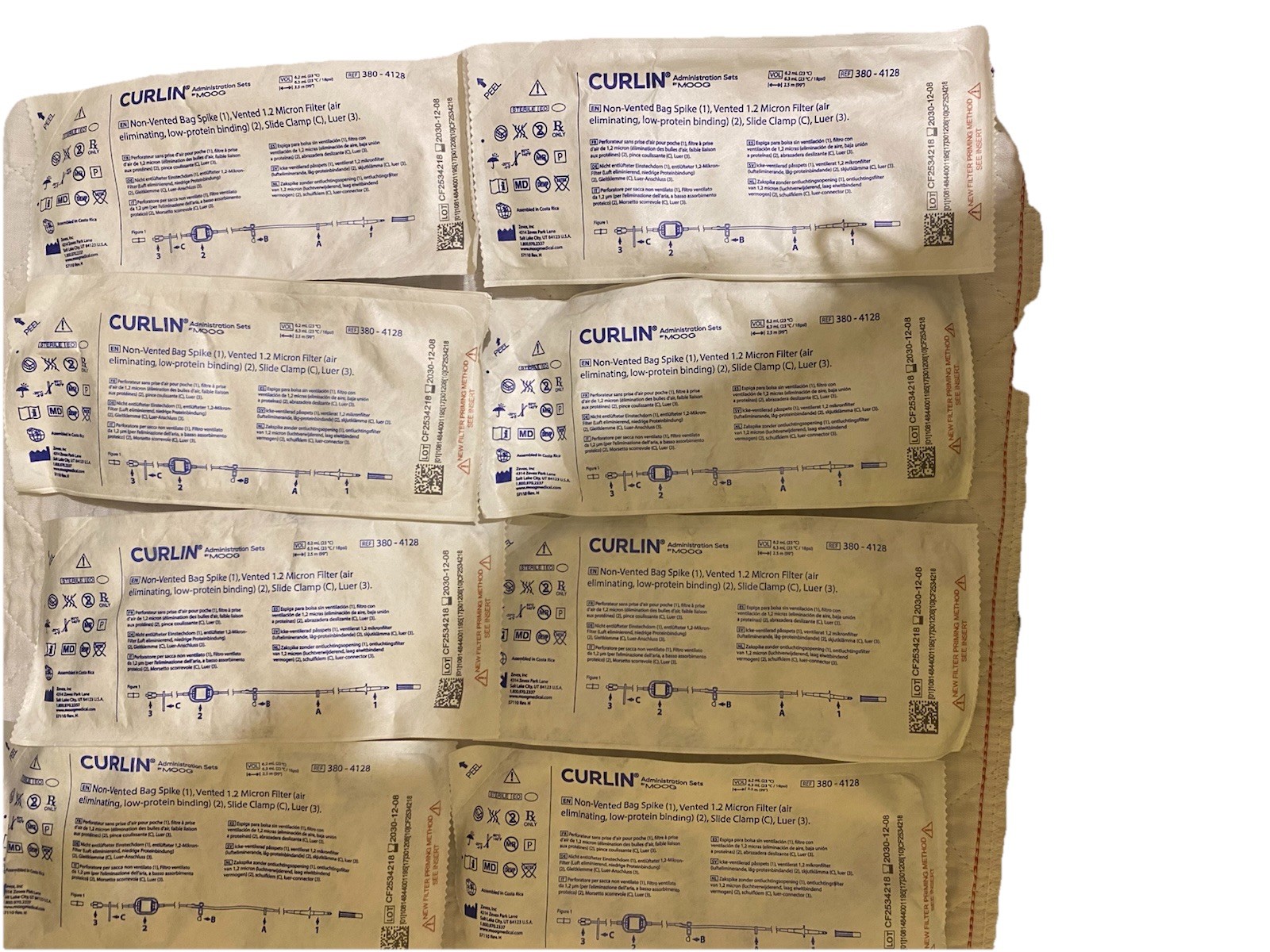 MOOG Curlin Administration Set 380-4128 +close Backcheek Valve415062