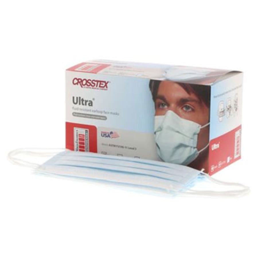 Earloop Mask Blue BFE 98% PFE 98% Latex Free 40 pcs Box Level 3
