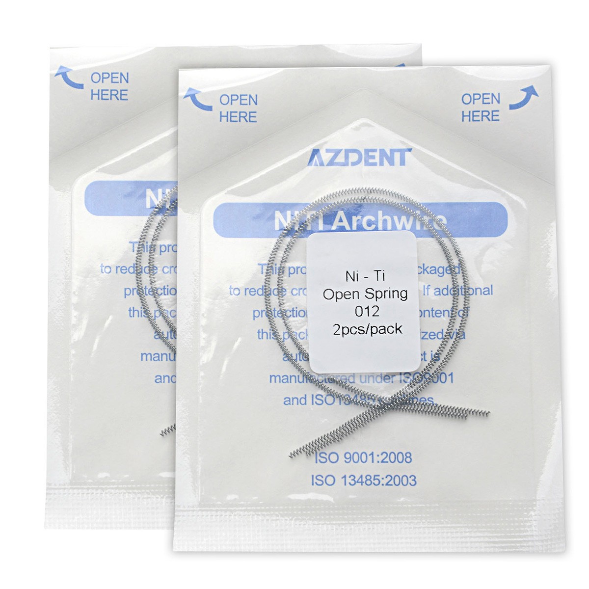 AZDENT Dental Orthodontic NTIT Alloy Open Coil Springs 0.010*180mm/0.012*180mm