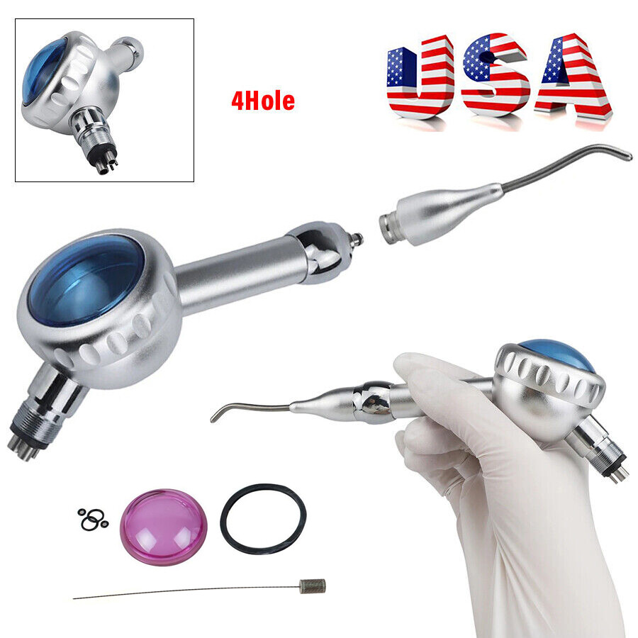 Dental Air Polisher Flow Teeth Polishing Handpiece Hygiene Prophy Jet 4 H &Tip