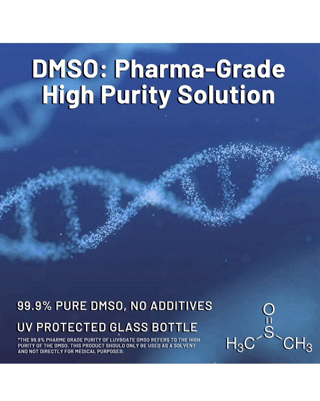 DMSO 99.9% Pharma Grade, Pure Liquid Dimethyl Sulfoxide 8 fl.oz
