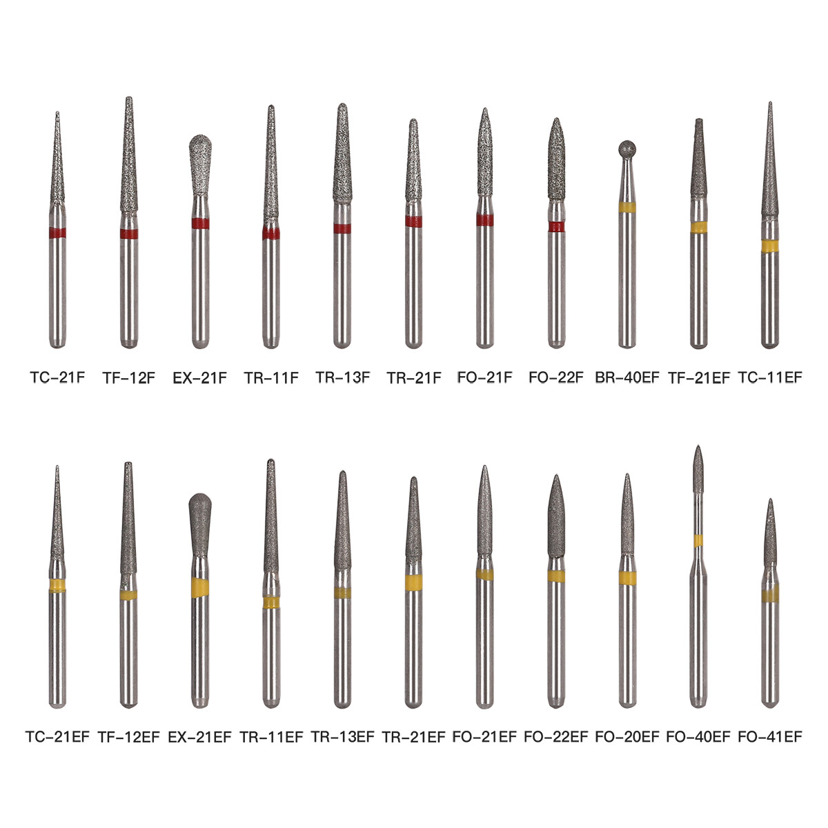 AZDENT 100Type Dental Diamond Burs FG Drill For High Speed Handpiece 1.6mm