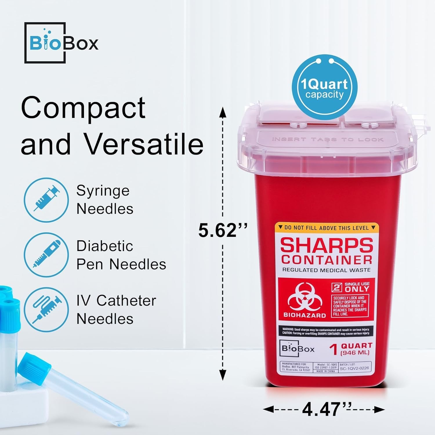 Sharps Container Small – Sharps Containers for Home Use and Labs – Portable Need