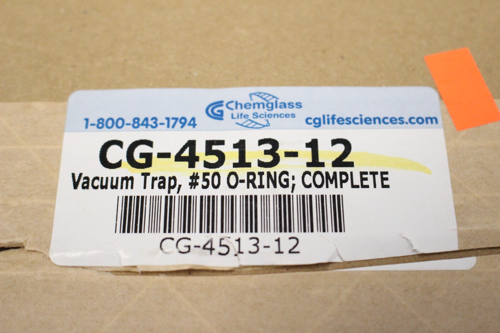 Vacuum Trap Complete Chemglass CG-4513-12 Vapor Trapping Vacuum Filtration New