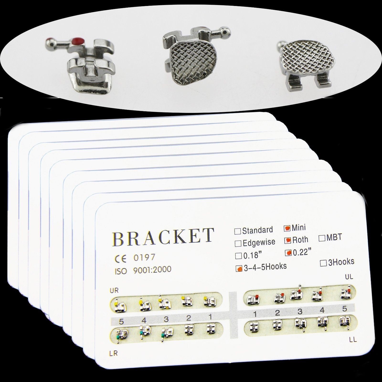 Dental Orthodontic Ligature Ties Elastic Rubber Bands 320 Ties/Bracket Mini Roth