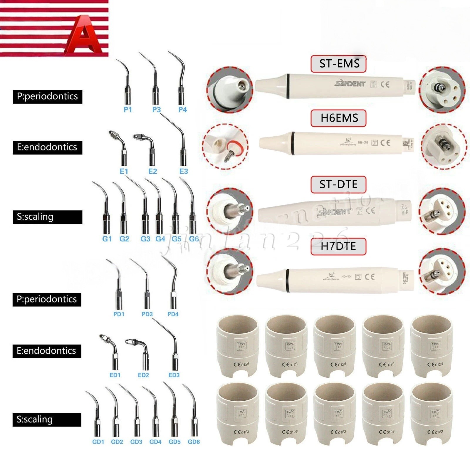 Dental Piezo Scaler Tips Torque Wrench Key for EMS Woodpecker/ DTE SATELEC tips
