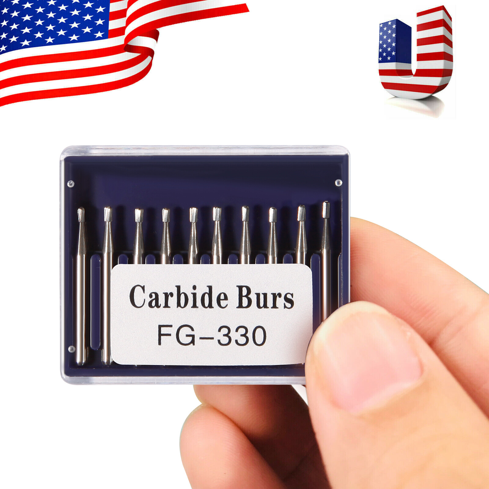 10-100PCS Dental Tungsten Carbide Steel Burs FG-330 for High Speed Handpiece