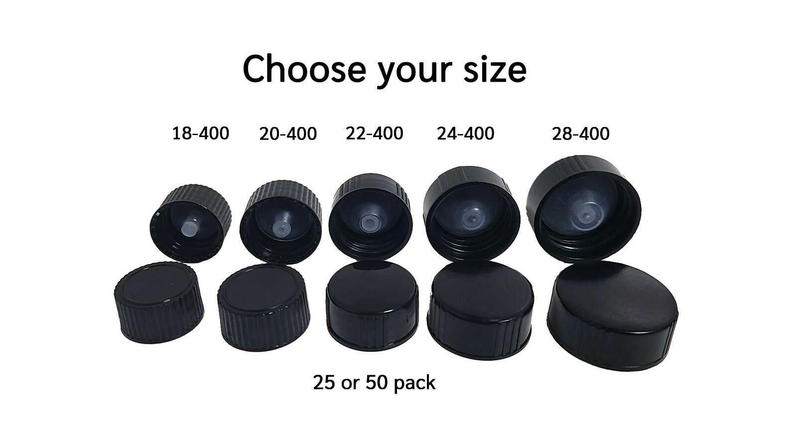 You Choose Size – Polycone Phenolic Lined Caps, Multiple Pack Sizes, Leak Proof