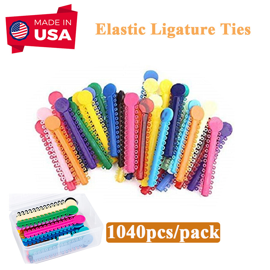 Orthodontic Elastic Ligature Ties Bands Dental Rubber Bands for Brackets 1040pcs