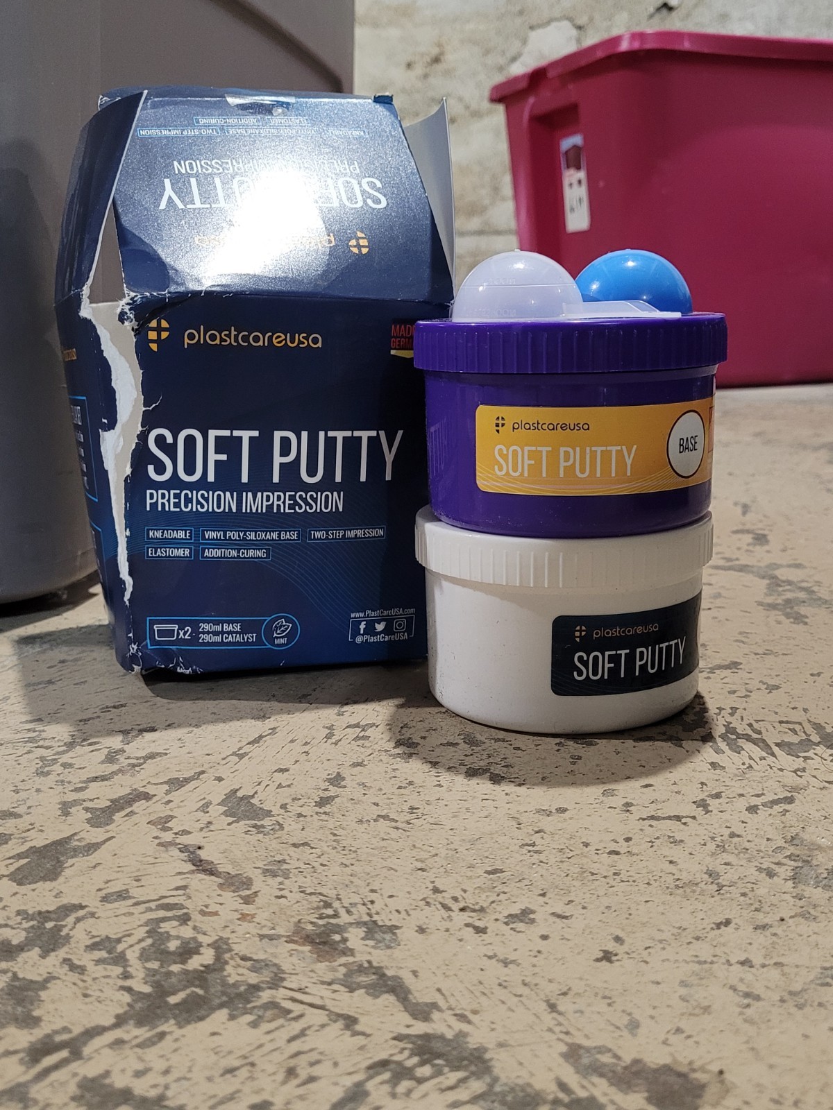 Dental Soft Putty Fast Set Impression Material 290 ml Base + Catalyst