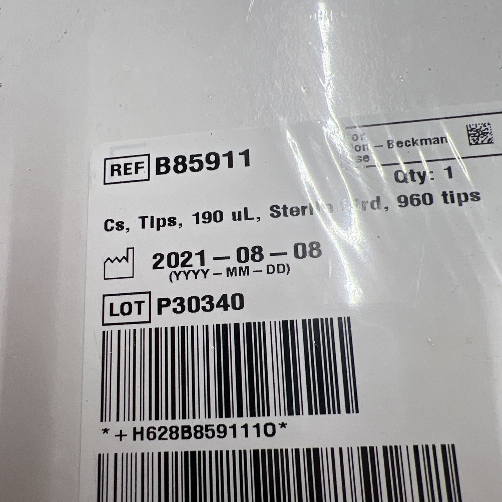 NEW Beckman Coulter Biomek i-Series Pipette Tips B85911 – 190 µL Sterile, Filter