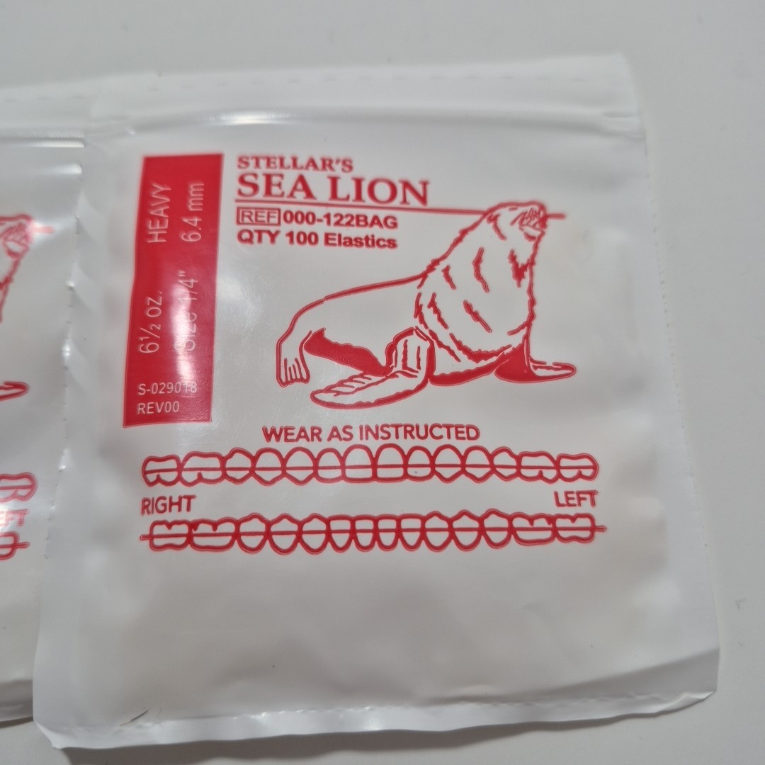 3 Stellar’s Sea Lion American Orthodontics Dental Elastics Braces Bands