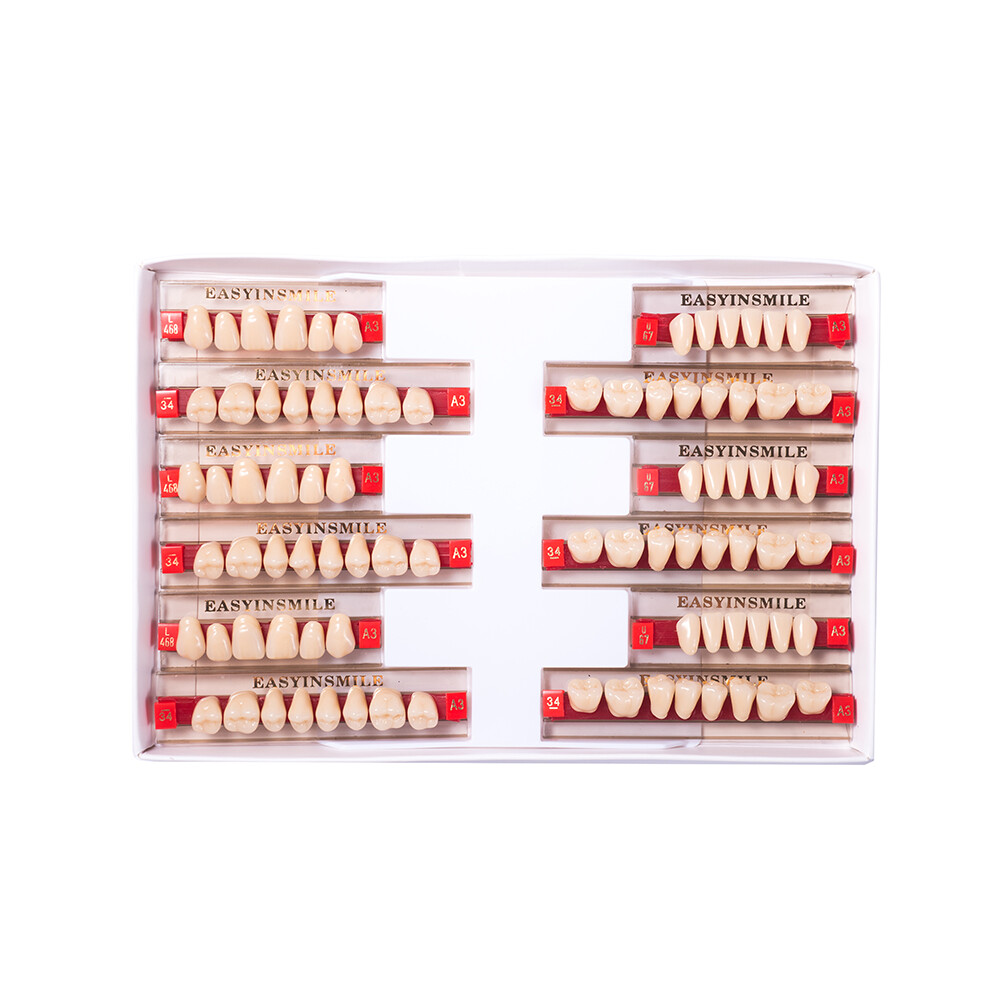 84/96 Dental Synthetic Resin Teeth Full Set /Anterior /Posterior Shade A1/A2/A3