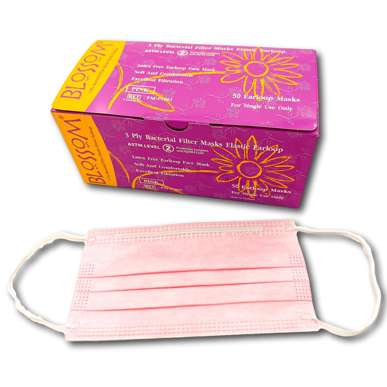 Blossom® Level 2 Earloop Surgical Face Mask 3-ply Bacterial Filter