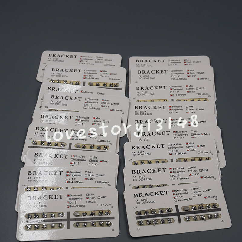 10/20/50 Packs Mini/Standard 018/022 Slot Dental Orthodontic Separable Brackets