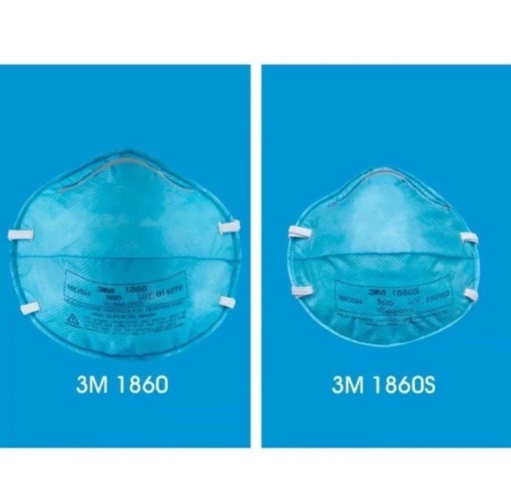 3M 1860S N95 Respirator Mask Case of 120 Small Size NIOSH, Surgical & Respirator