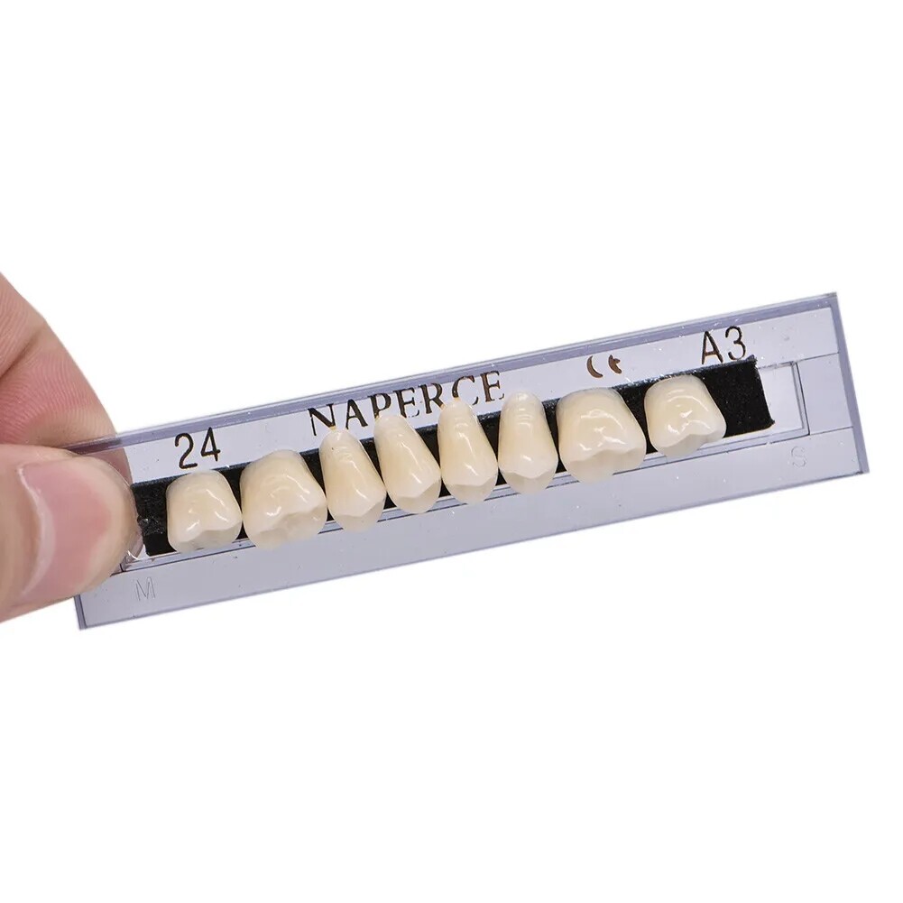 168pc Dental Acrylic Resin Denture 24# A3 Shade False Teeth Full Set Upper Lower