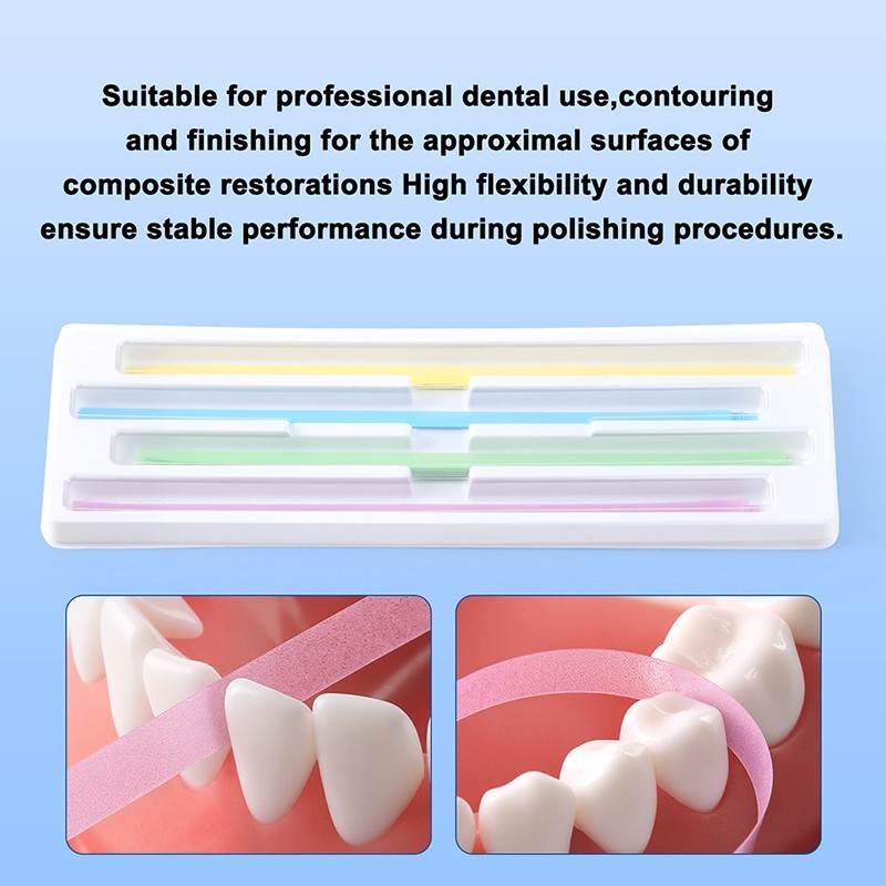 60pcs Dental Polishing Strips Polyester coated Coarse/Medium /Fine/Extra fine