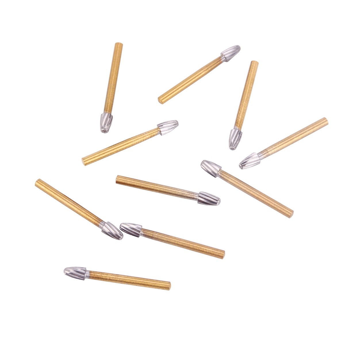 10Pcs Dental Tungsten Carbide Burs Trimming & Finishing Egg Football Bur FG 7408