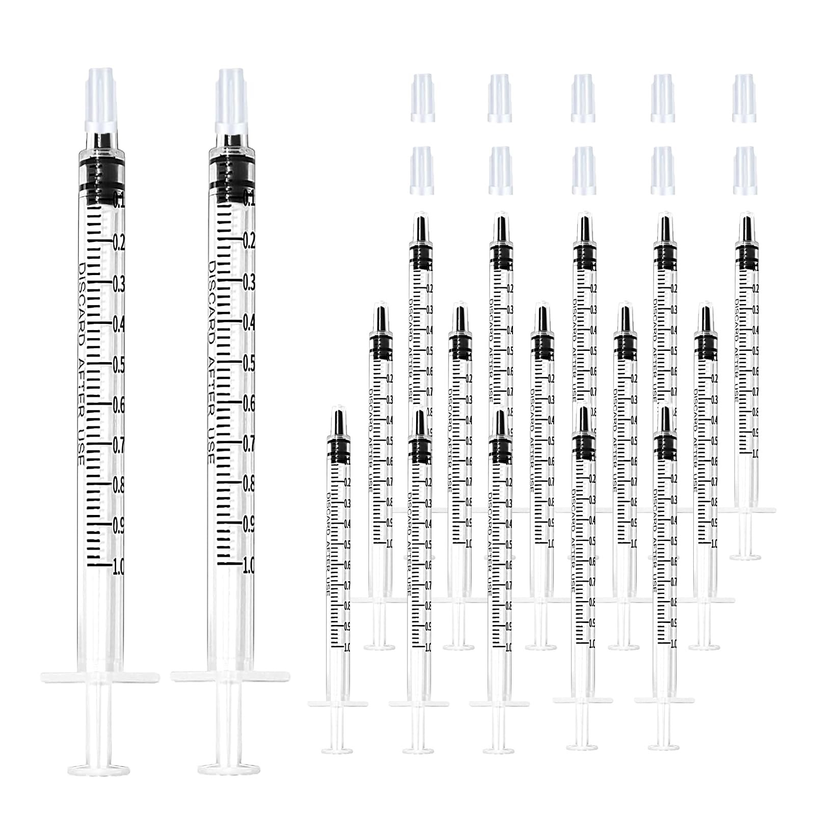 30 Pack 1ml Syringe for Liquid, Plastic Syringes without Needle, white