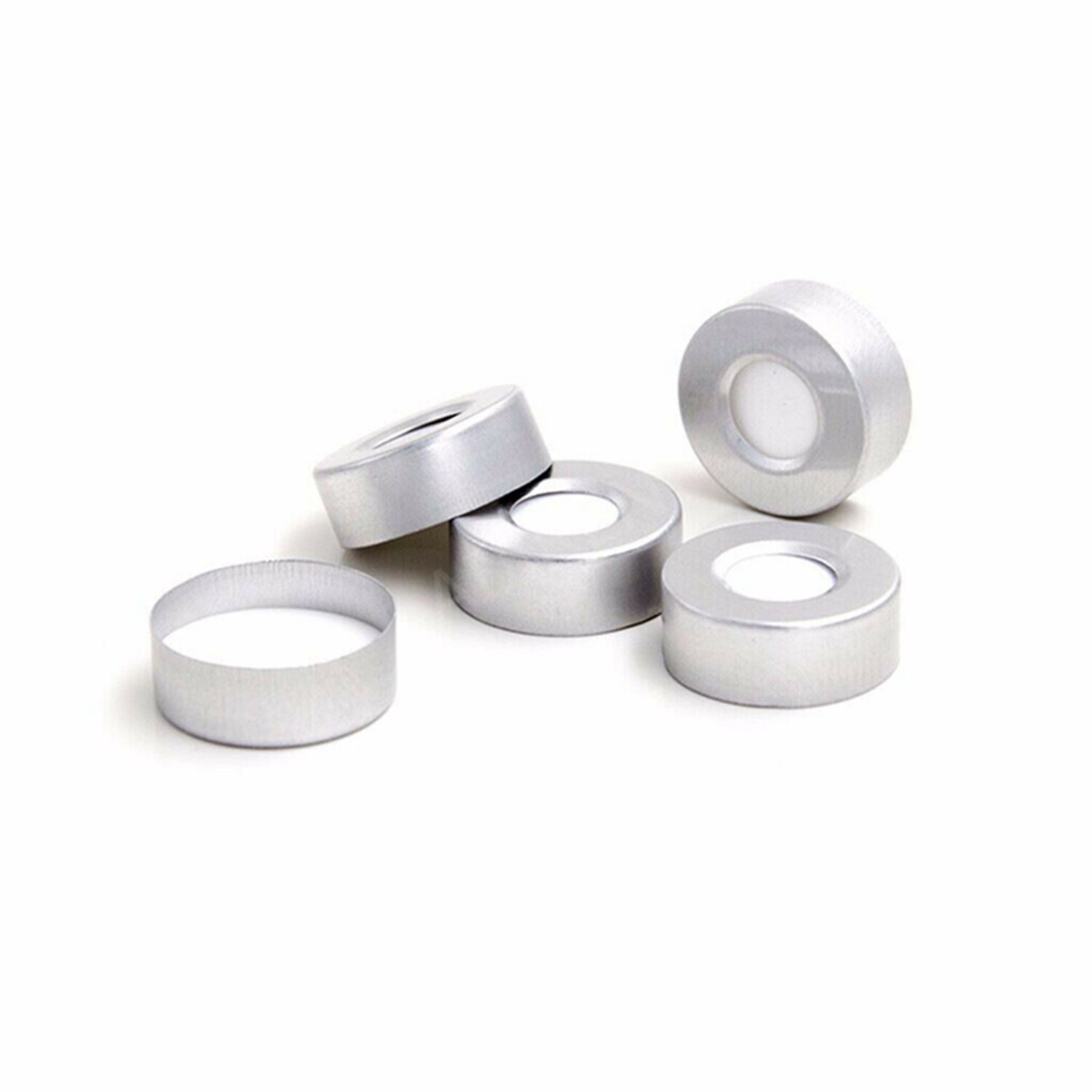 1000PCS 10ml Sample Vials+Aluminum Caps 20mm Crimp Top Clear Glass Bottle HPLC