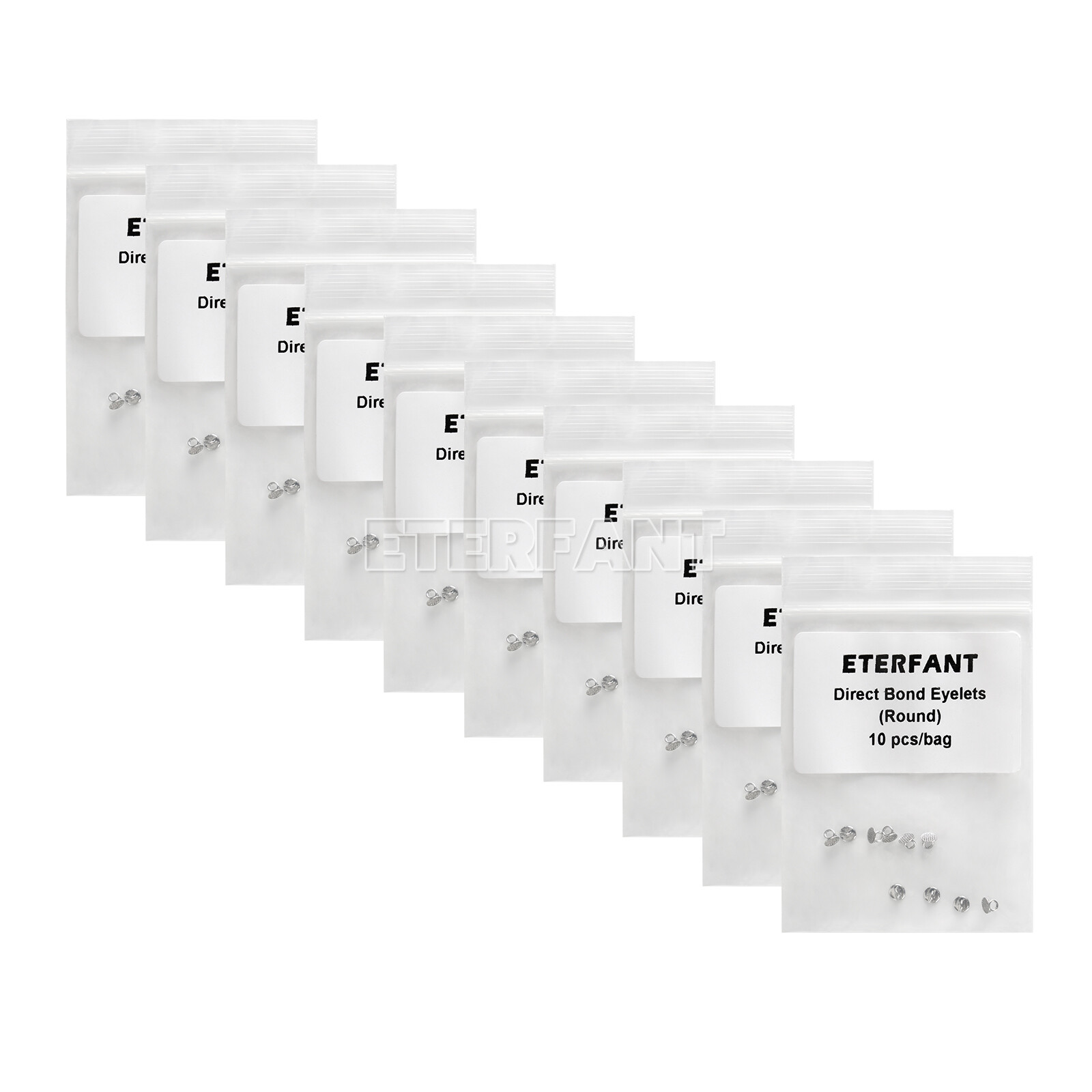 10PCs ETERFANT Dental Orthodontic Lingual Buttons Direct Eyelet Round Bondable