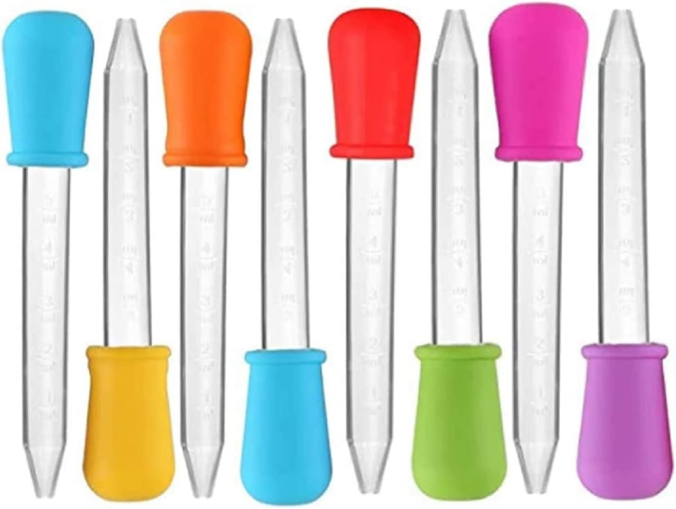 Juego de 8 cuentagotas 5ml silicona plastico ninos caramelos moldes medicina